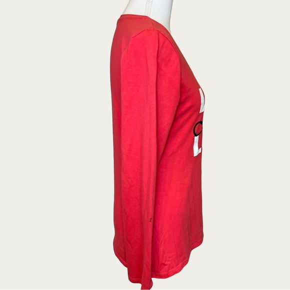 Energie Vibrant Red‎ Long Sleeve Tee Women’s Size Large - Picture 3 of 14